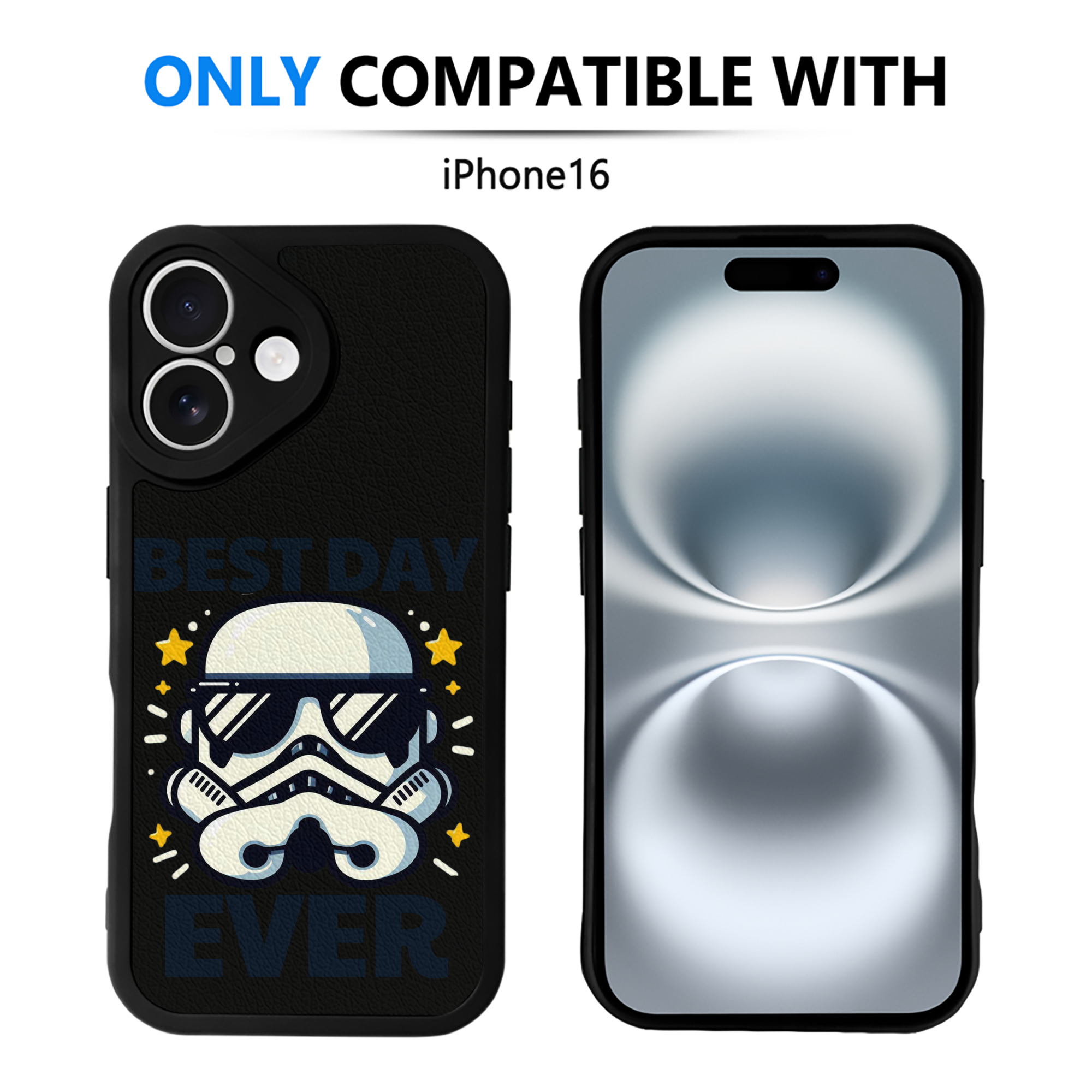 （画像用） スター・ウォーズ Star Wars 【iPhone 16シリーズ対応】シリコンスマホケース（レザー調） 材質：シリコン